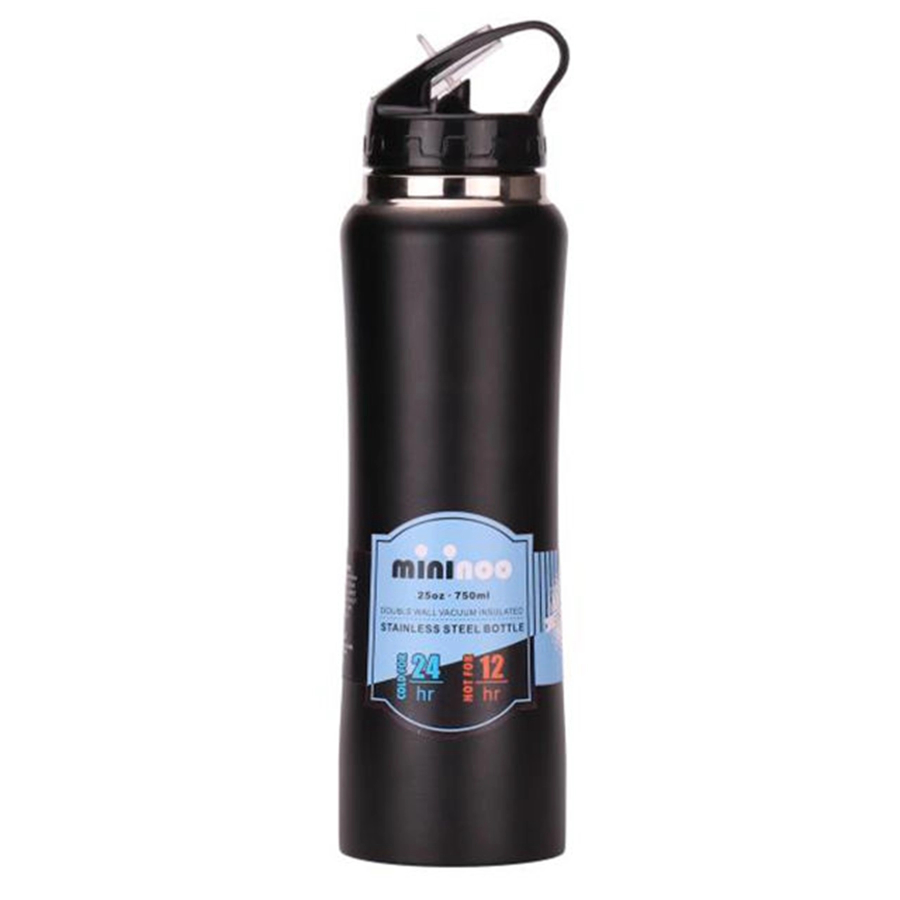 25 Oz. Single Wall Metal Sport Bottle with Straw, custom water bottle with logo imprint 3