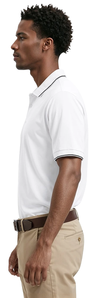 Men's Striped Trim Value Wicking Polo 49