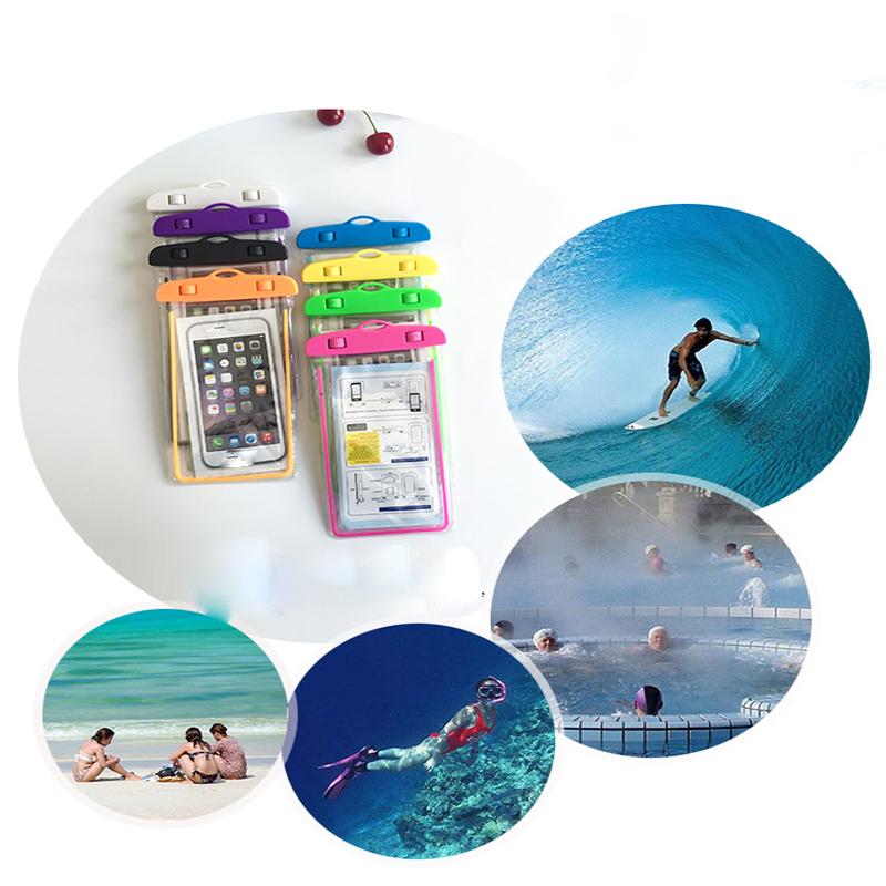 Fluorescent mobile phone waterproof bag 2