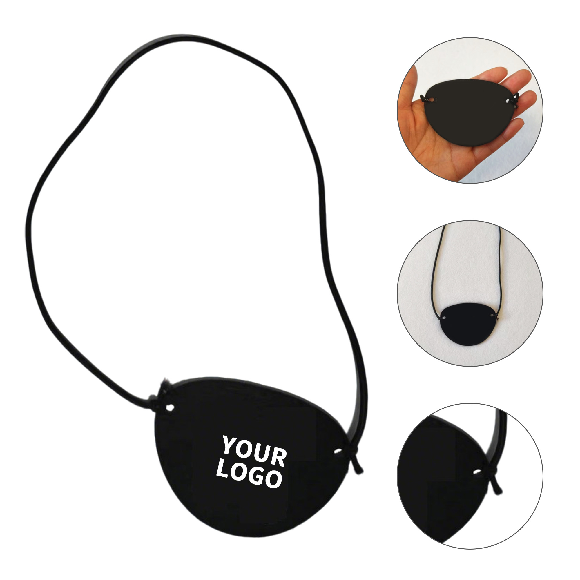 Felt Pirate Eye Patch Adjustable Strap 2