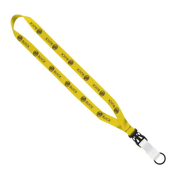 3/4" Multi-Color Polyester Lanyard with Slide Buckle Release & Split-Ring 28