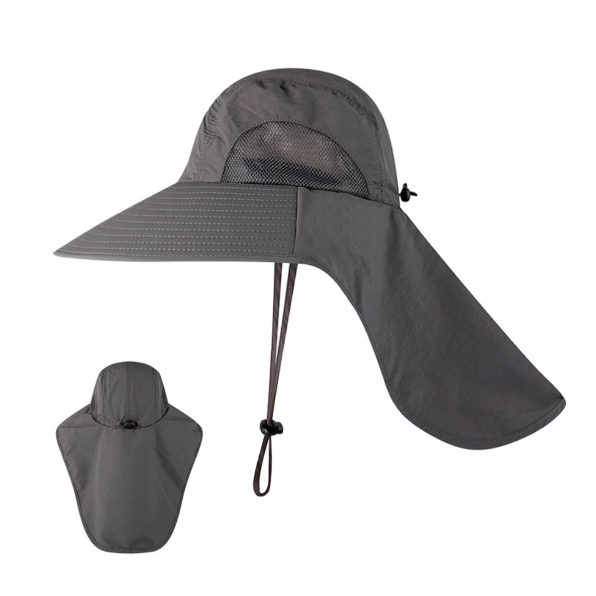 Wide Brim Sun Hat With Neck Flap 3