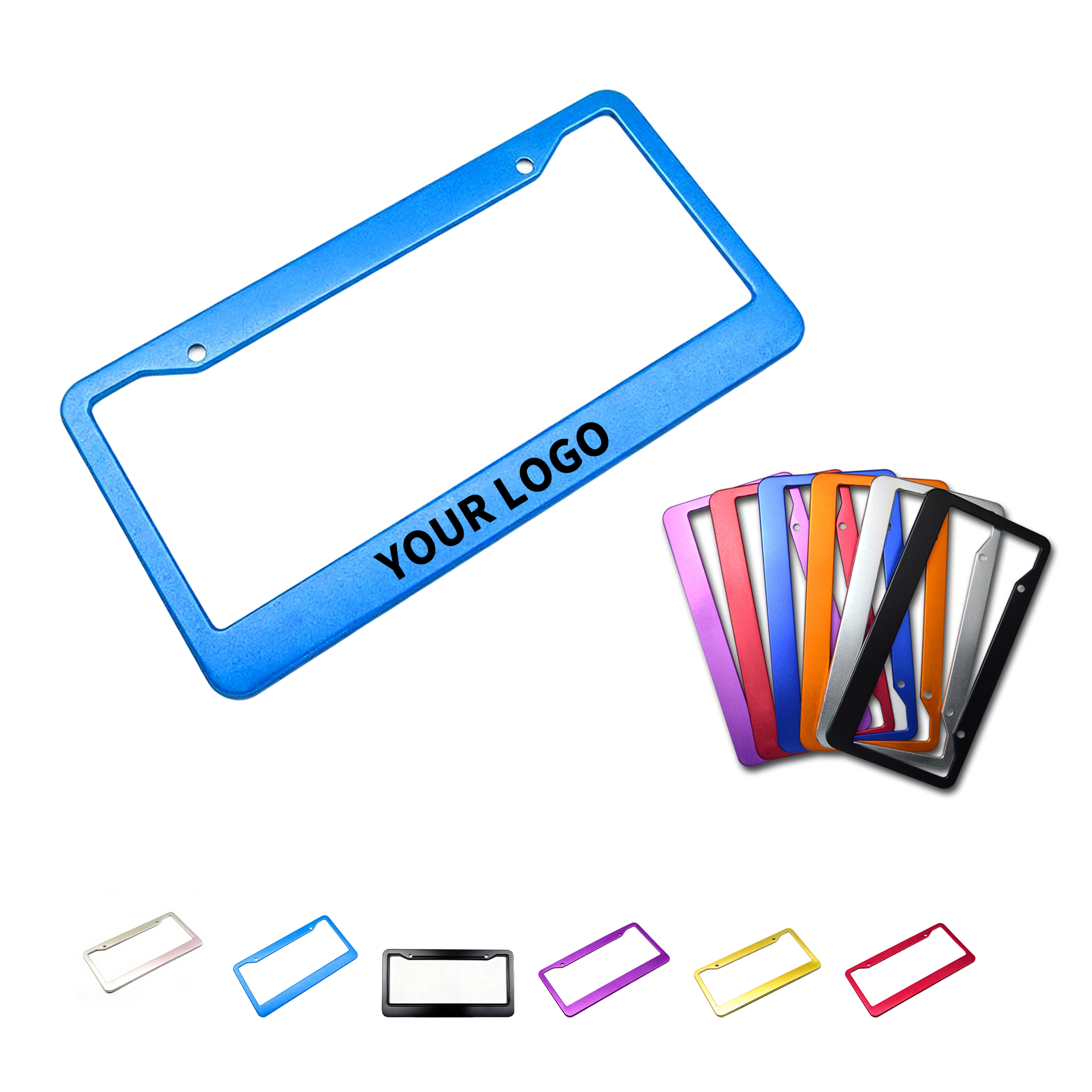 Aluminum License Plate Frame Holder 12.2 x 6.3" 9