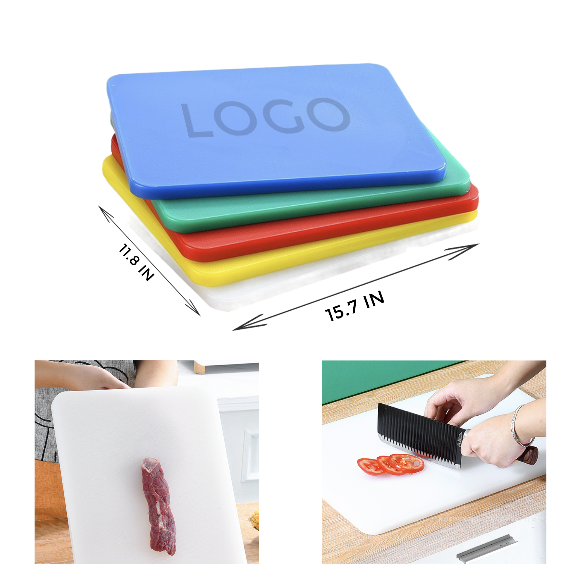 MOQ 10 PCS Versatile Thickened PE Plastic Cutting Board 2