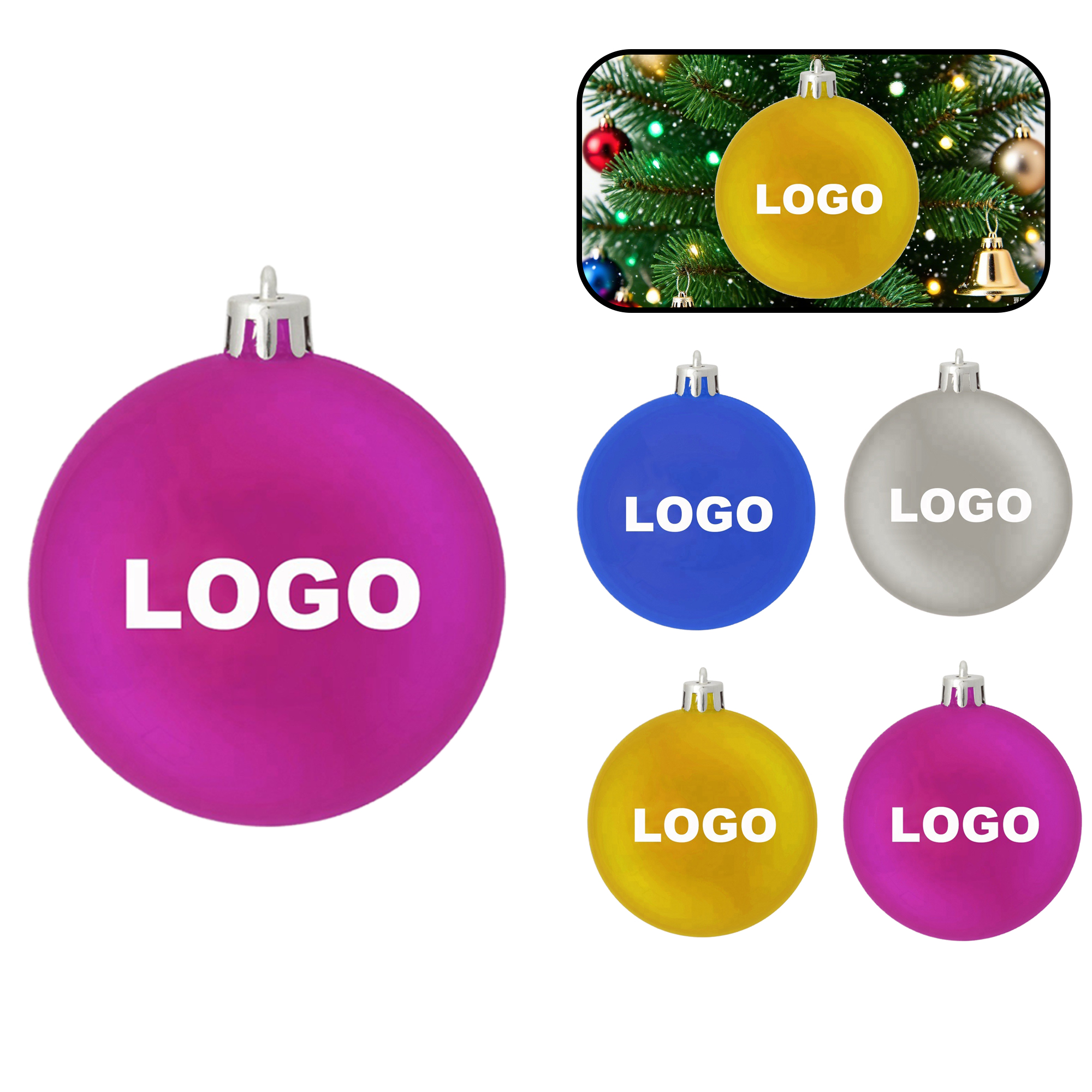 MOQ 20 PCS Plastic Christmas Balls 3