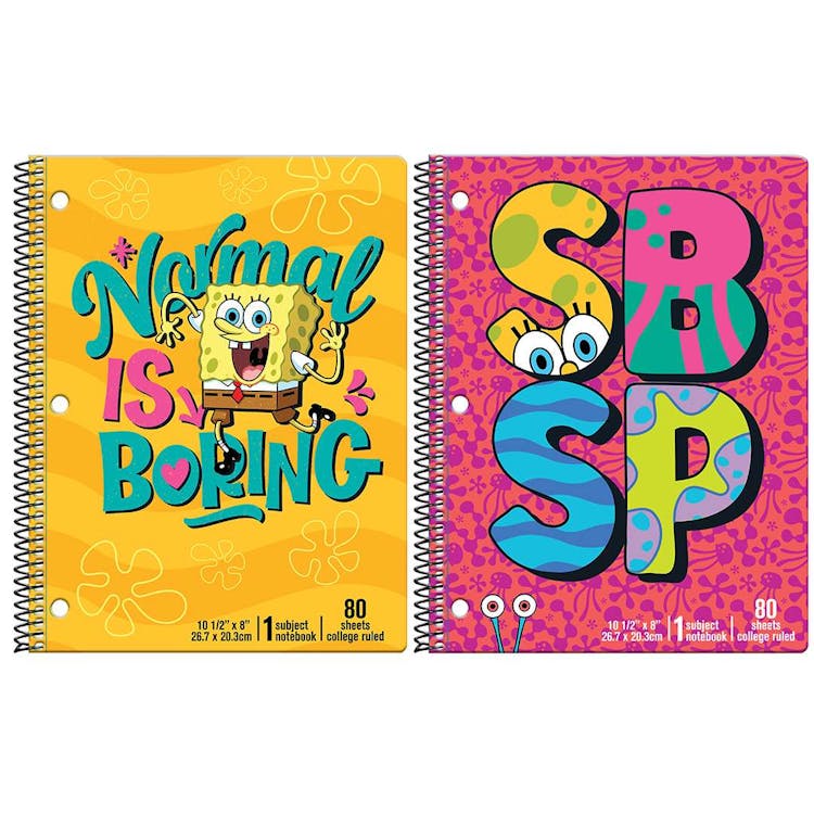 SpongeBob Spiral Bound Notebooks - Assorted 2