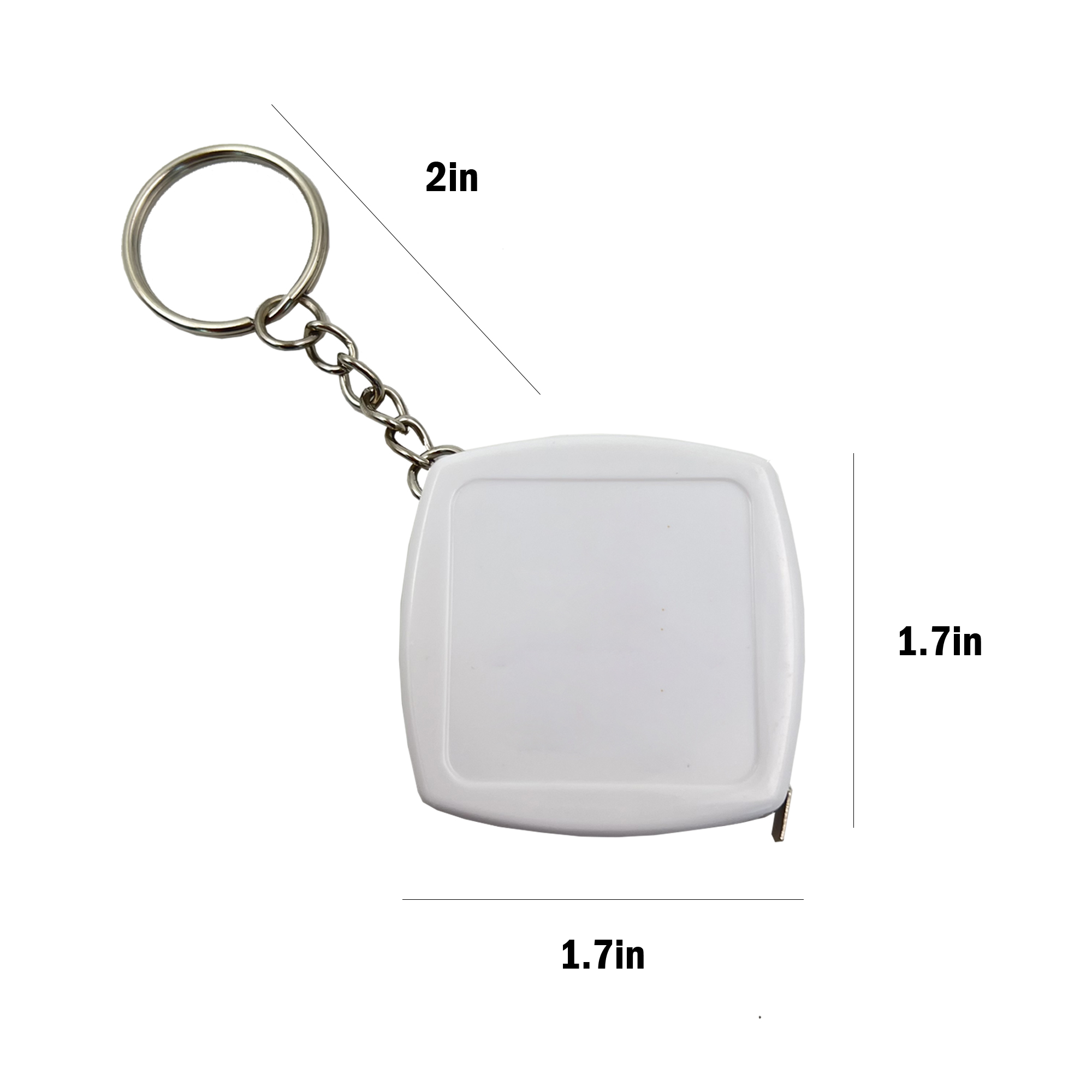Customizable 60" Retractable Tape Measure Keychain 1