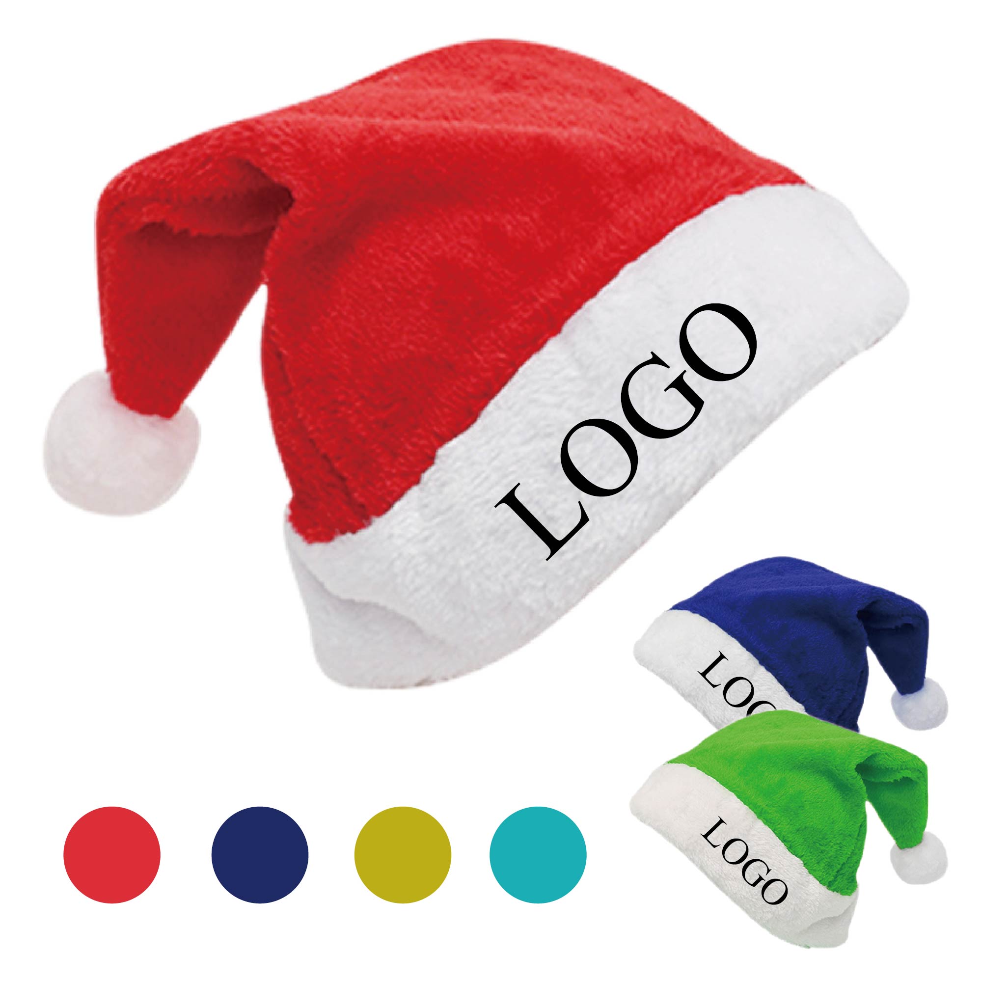 Customizable Plush Comfortable Custom Santa Hat 2