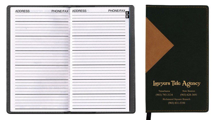 Keystone Series Soft Cover 2 Tone Vinyl Address Book 4