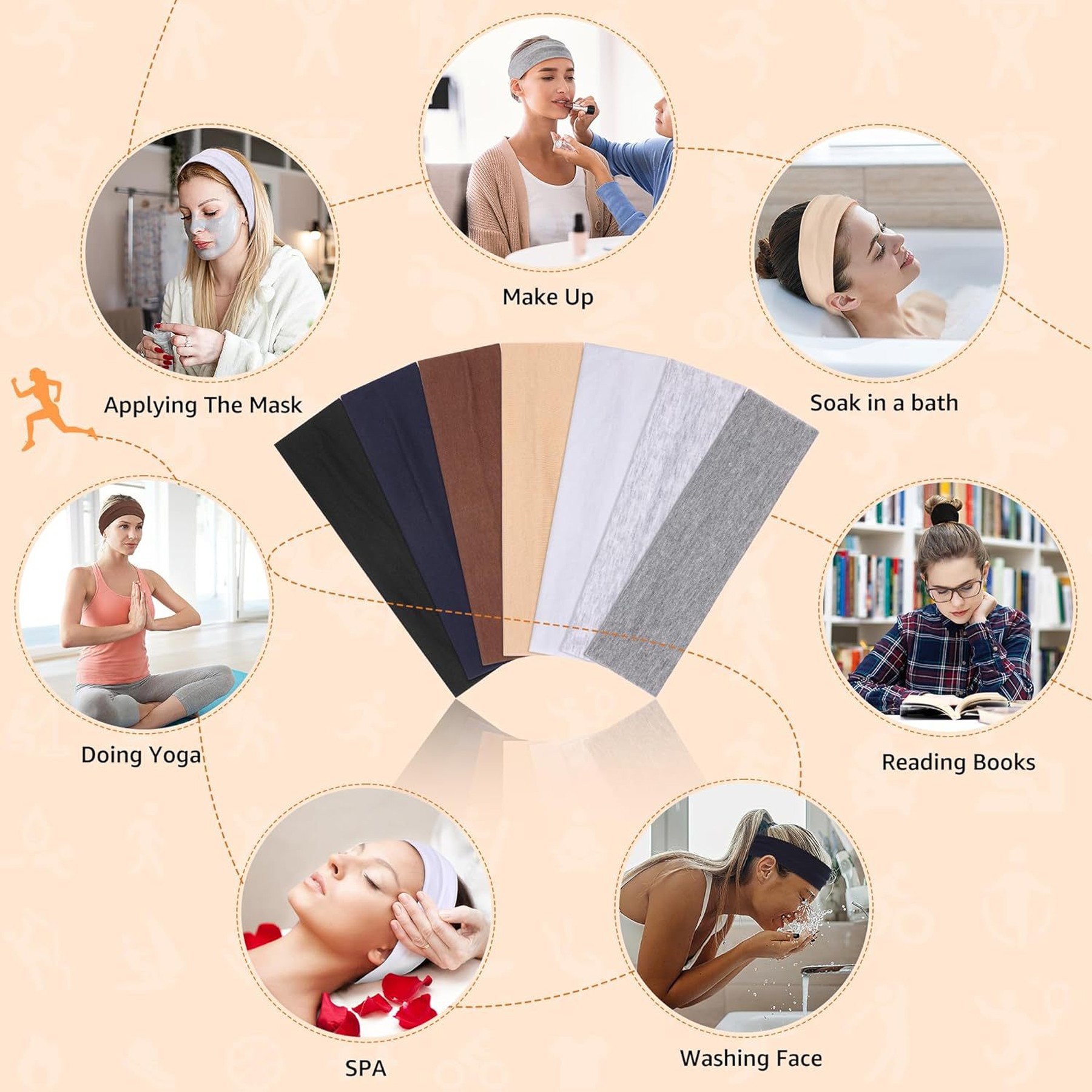 Solid Color Stretchy Headbands 15