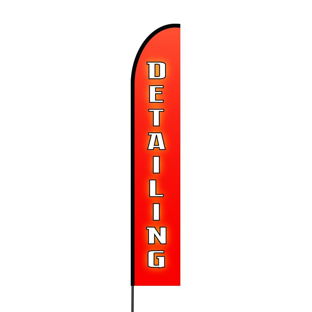 Detailing Flag Kit 15' Feet Feather Flag Sign Outdoor Banner 1