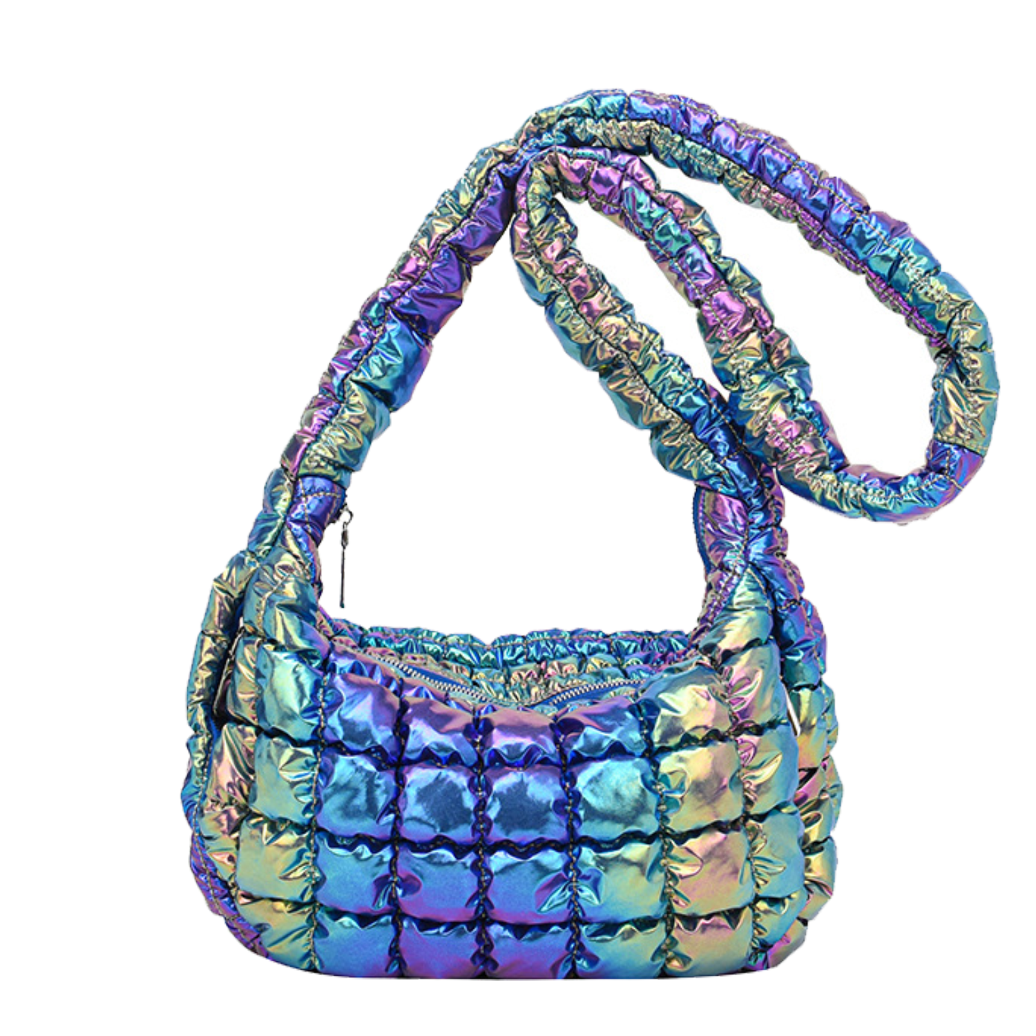 Soft Wrinkled Shiny Nylon Crossbody Bag 3