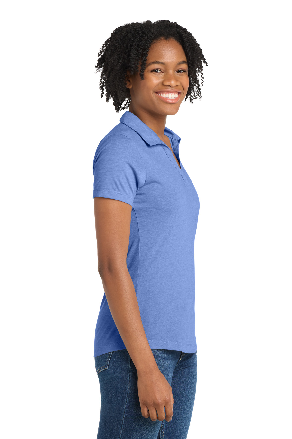 Sport-Tek Women's PosiCharge Tri-Blend Wicking Polo. LST405 15