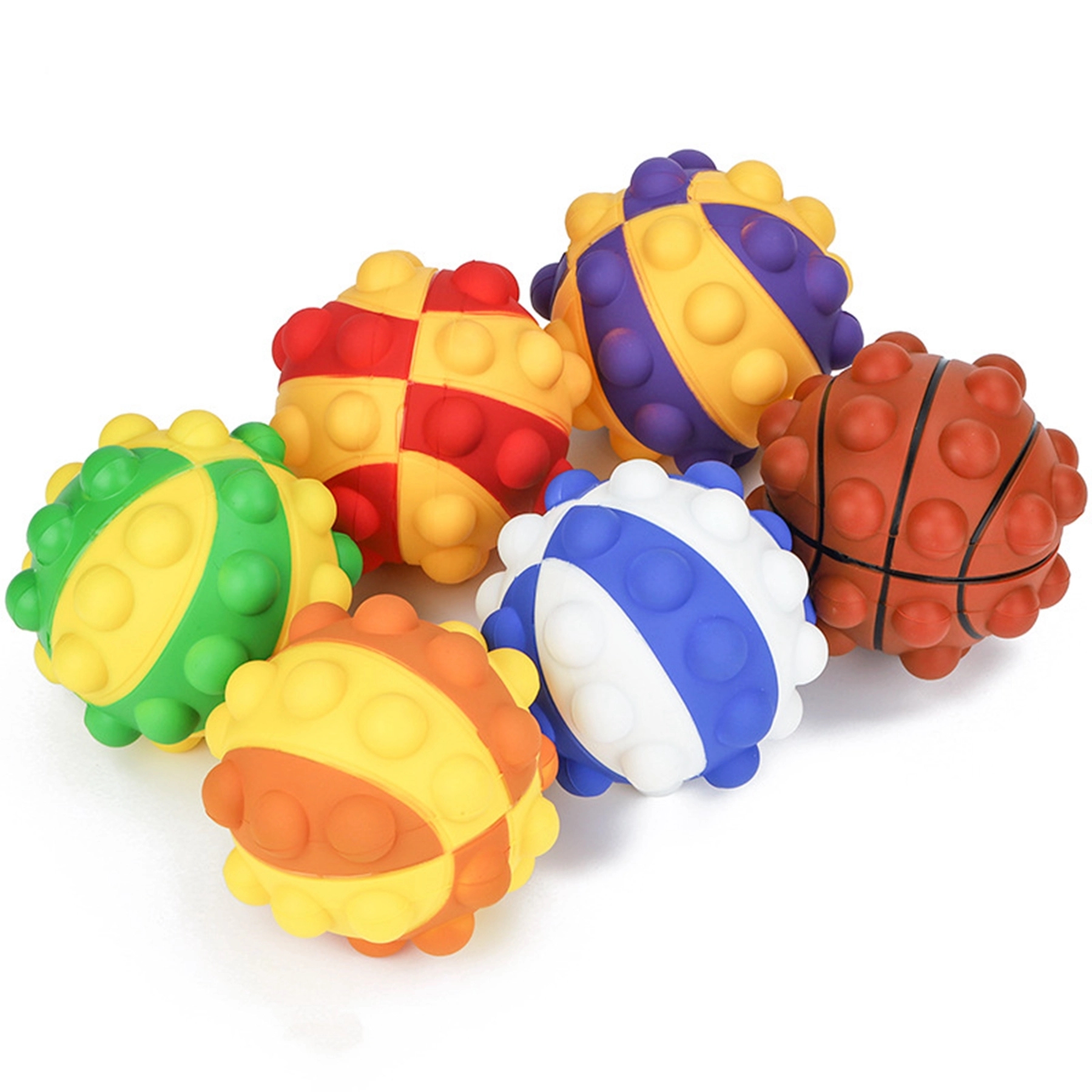 Basketball Shaped Push Pop Bubble Anti Stress Ball 9
