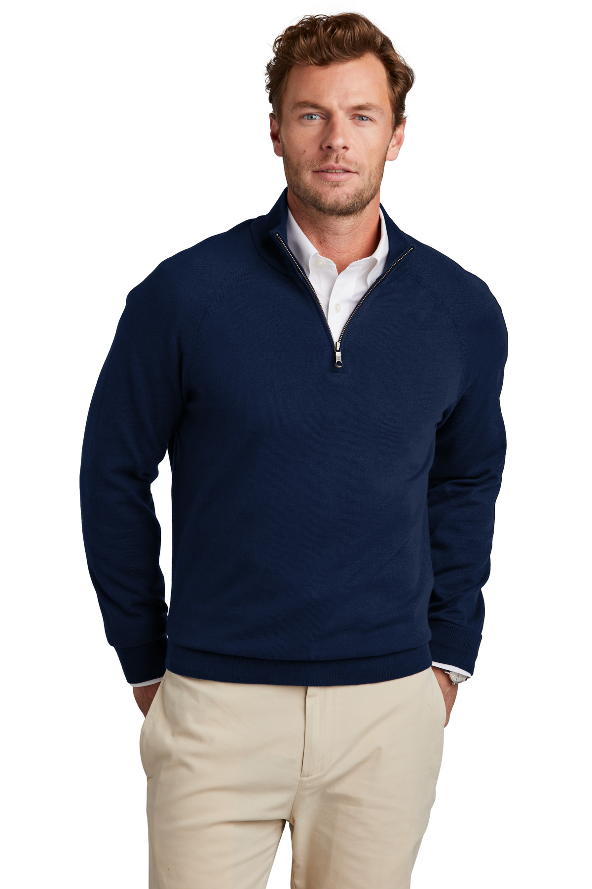 Brooks Brothers Cotton Stretch 1/4-Zip Sweater BB18402 7