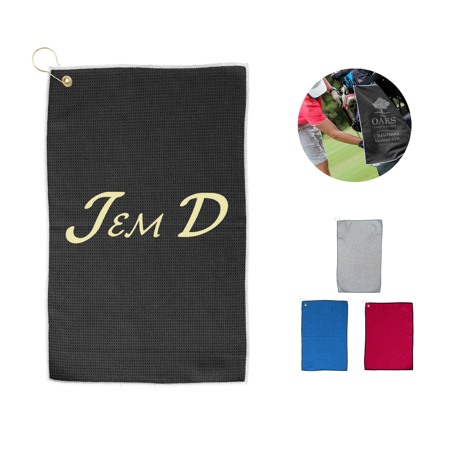 Microfiber Waffle Golf Towel 1