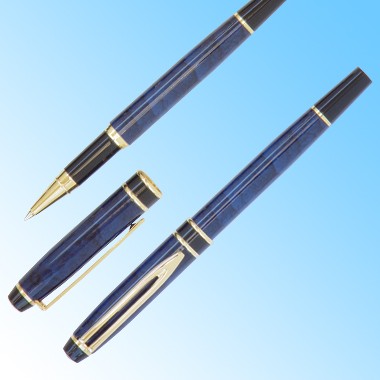 MARBLEIZED BLUE ALPINE ROLLERBALL PEN 1
