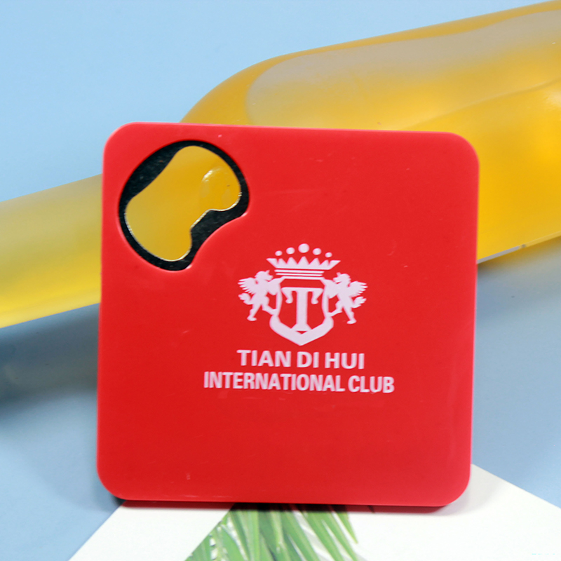 Square Bottle Opener with Coaster 9