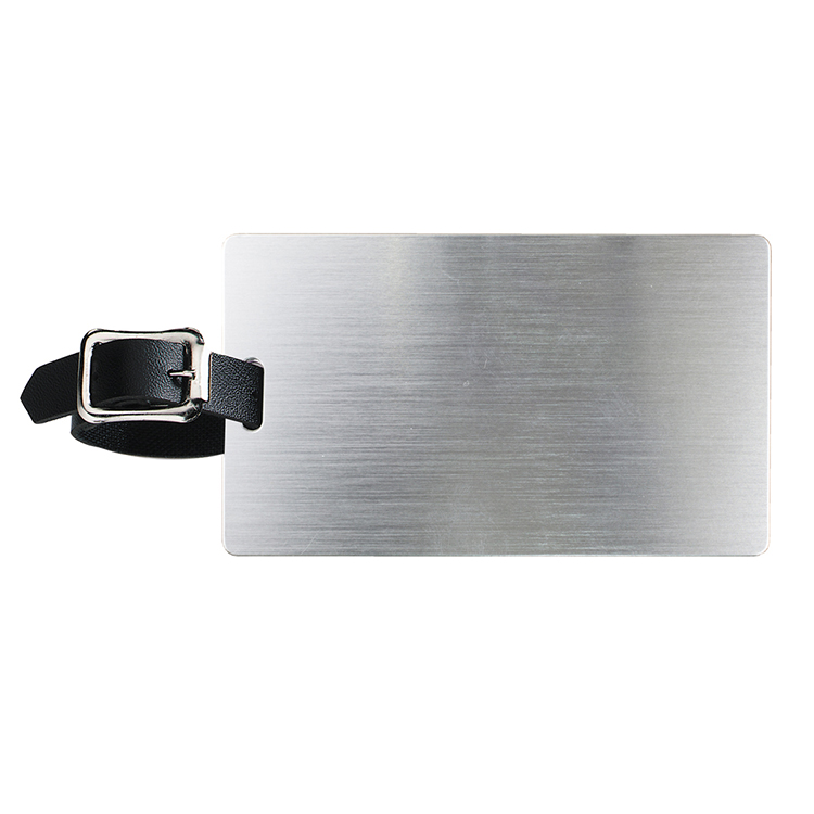 "Kingcobra" Brushed Aluminum Kwik Seal® Backing Luggage Bag Tag 14
