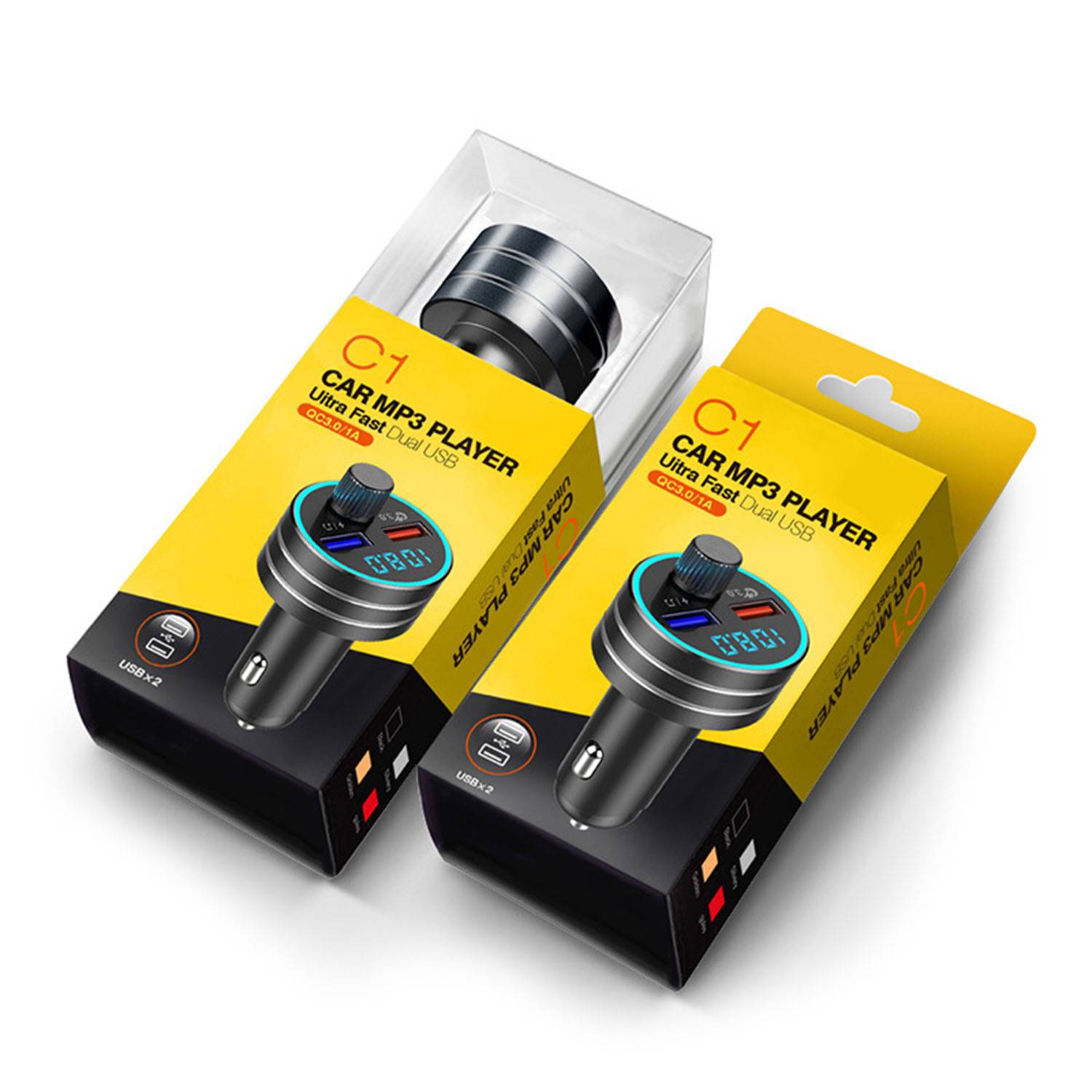 2 In 1 USB Bluetooch Smart Car Adaptor 3