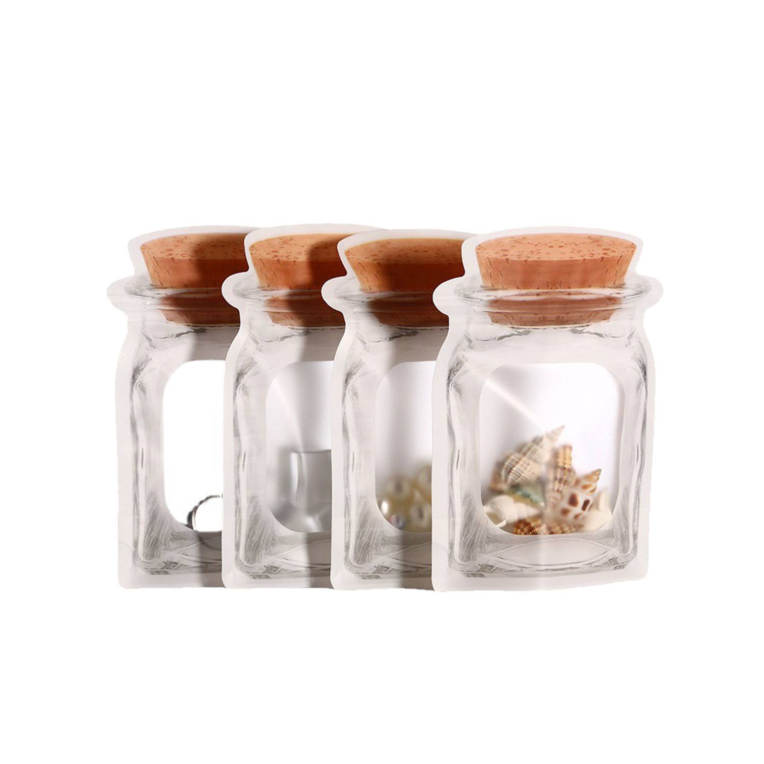100pcs Small Reusable Bottle-Shaped Food Storage Bag 5