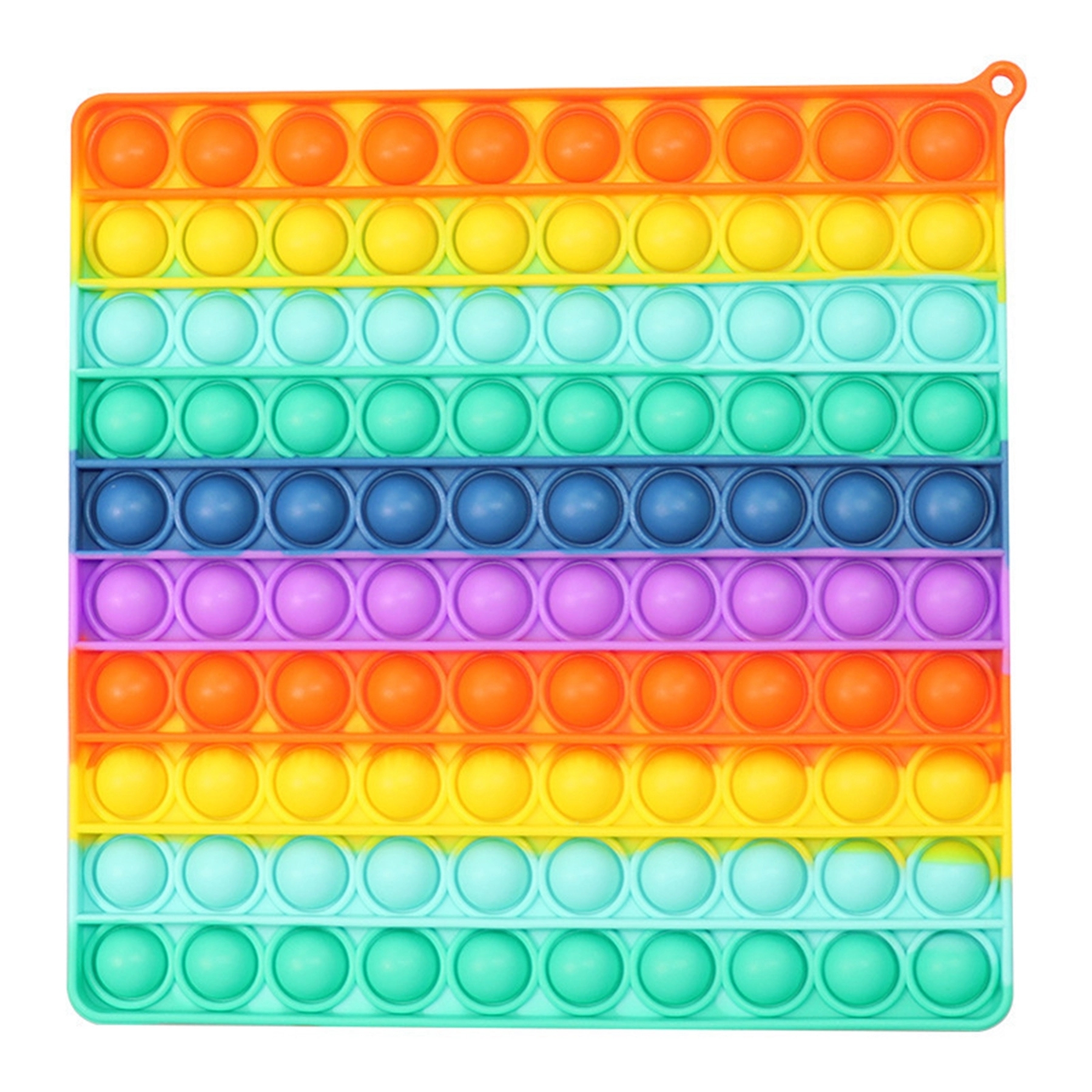 Square Large Size Rainbow Push Pop Bubble Fidget Toy 4