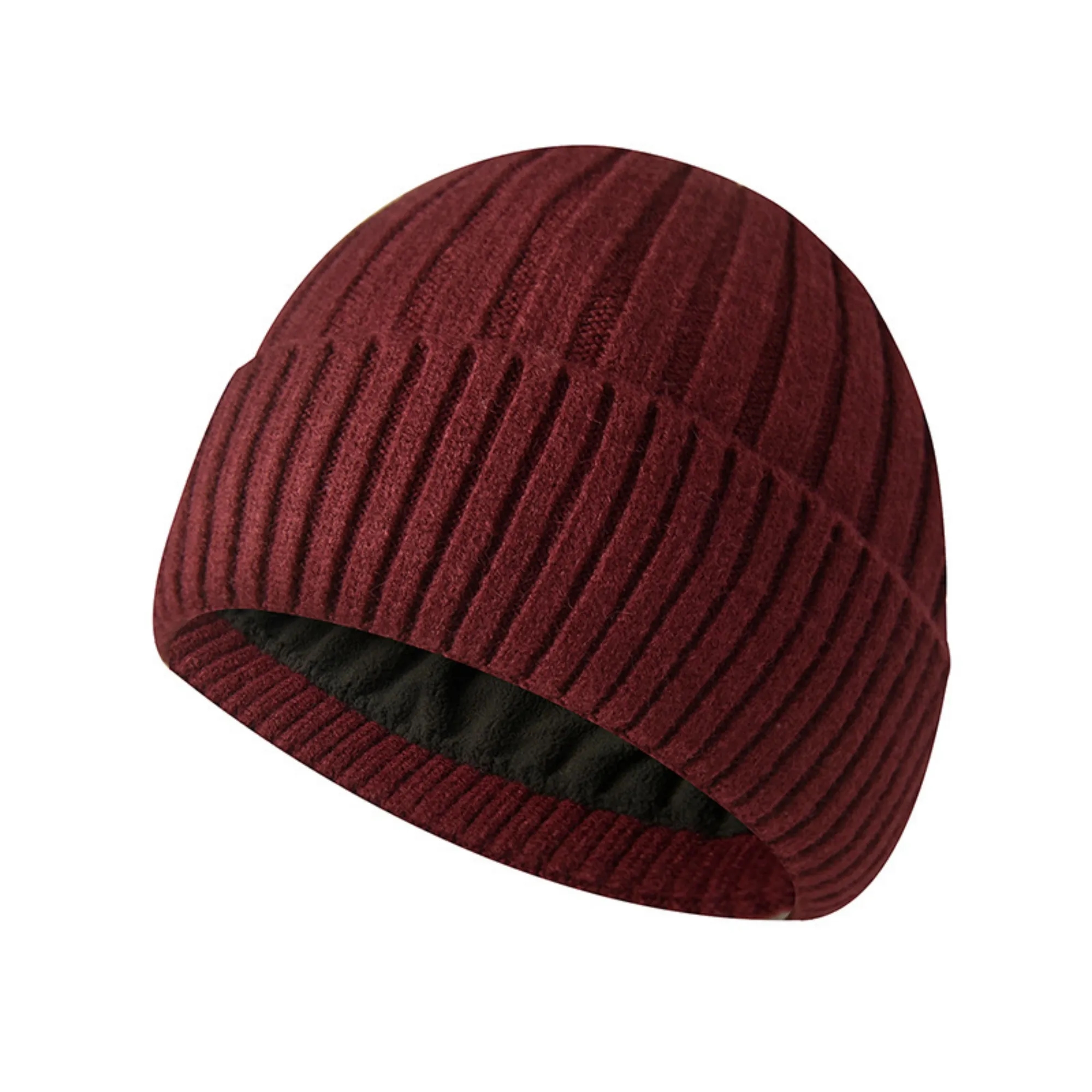 Fleece Lined Winter Knit Beanie Hat 8