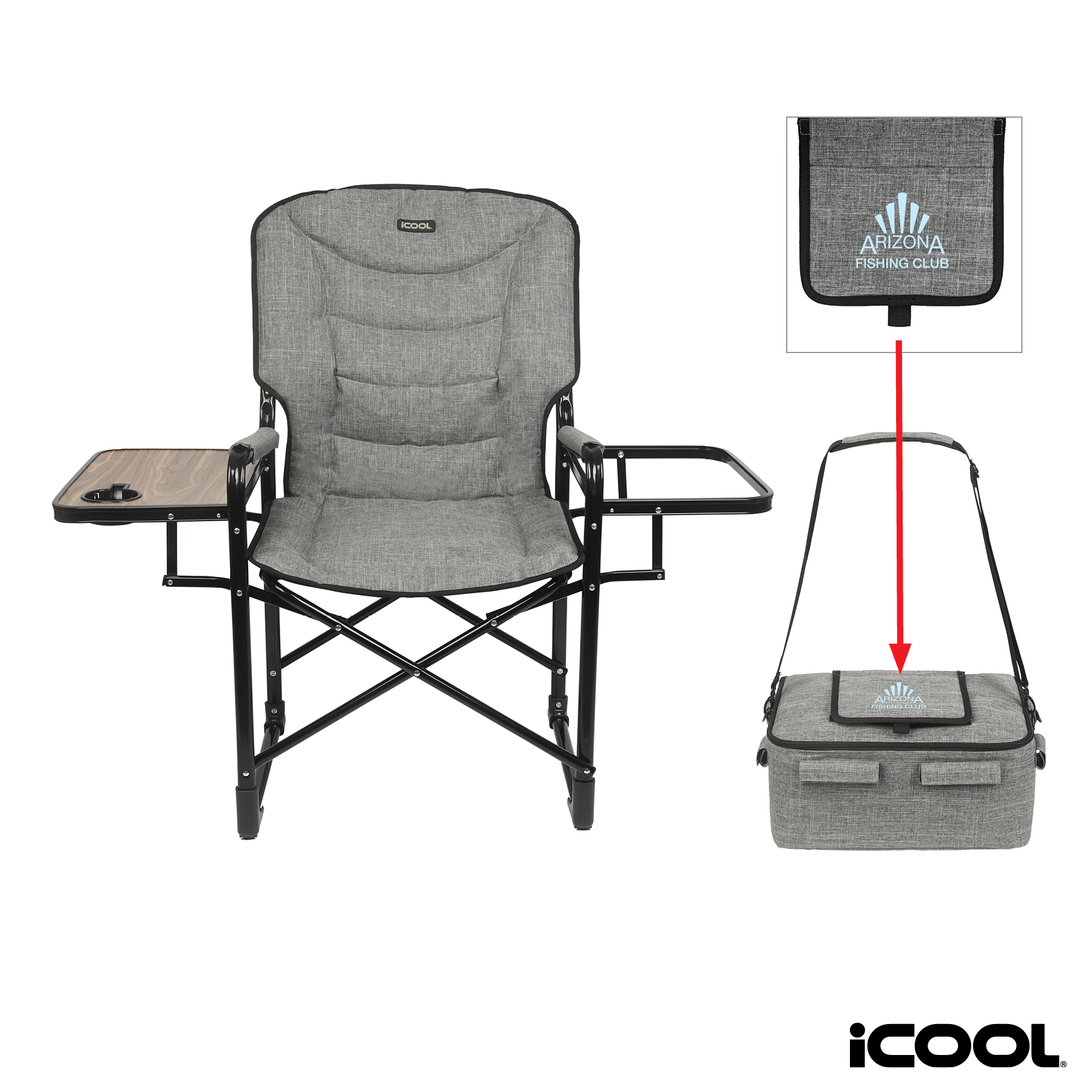 iCOOL Twin Peaks Deluxe Camping Chair With 18-Can Cooler 4