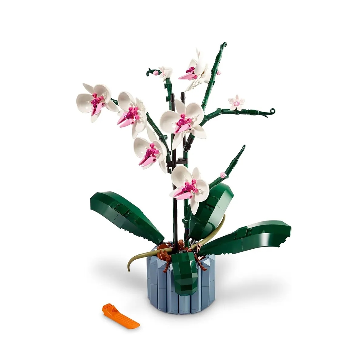 Orchid Artificial Plant Building Flowers Set Great Gift 1