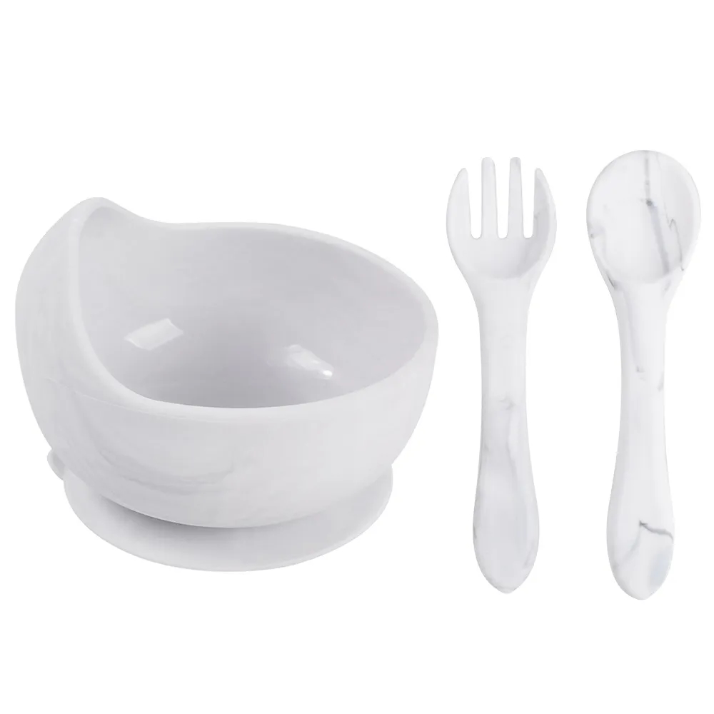 Silicone Suction Bowls for Baby with Spoon and Fork 2