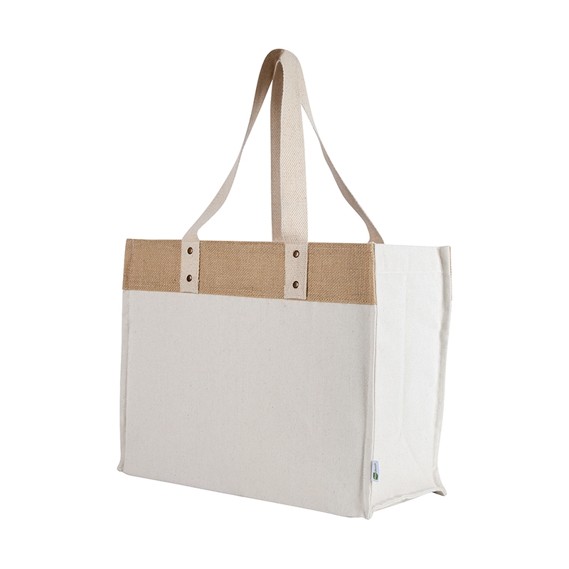 Sophia Canvas Tote With Jute Trim 16
