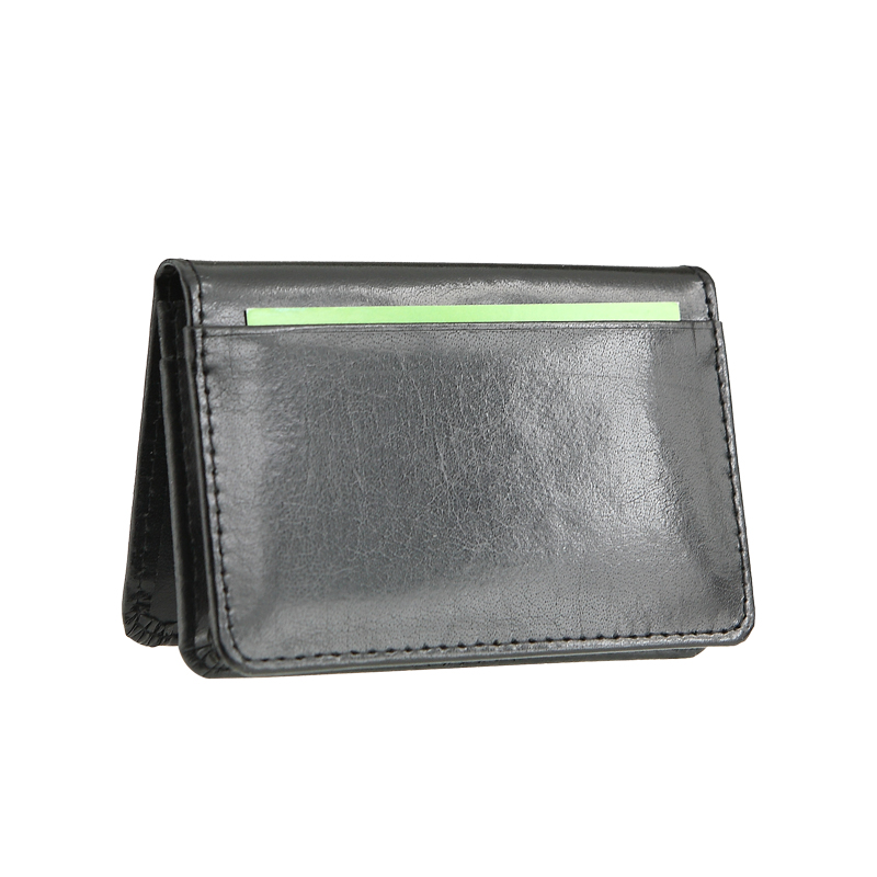 Atlantis Leather Business Card Wallet (Black) 3