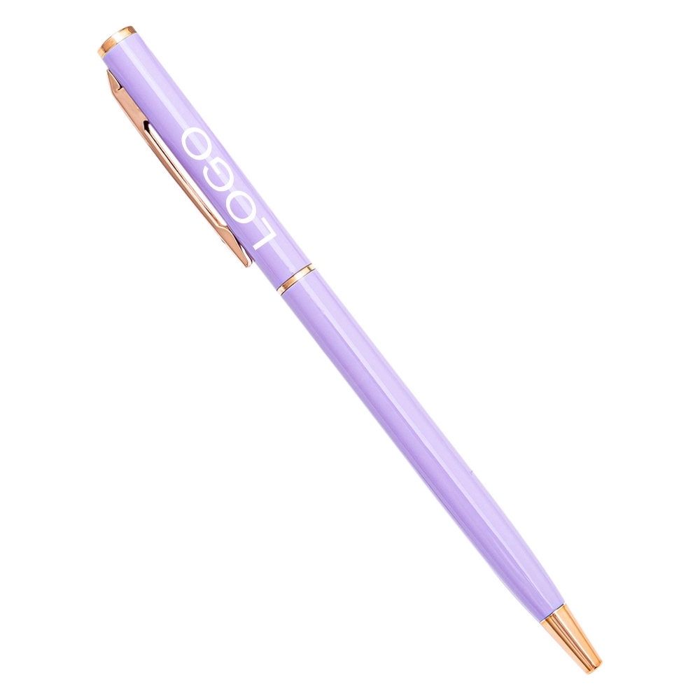 Rose Gold Trim Ballpoint Pens (Colorful) 4