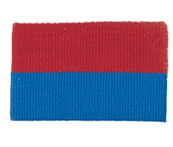 Red/Blue "V" Neck Ribbon with Clip, 1 1/2" wide 1