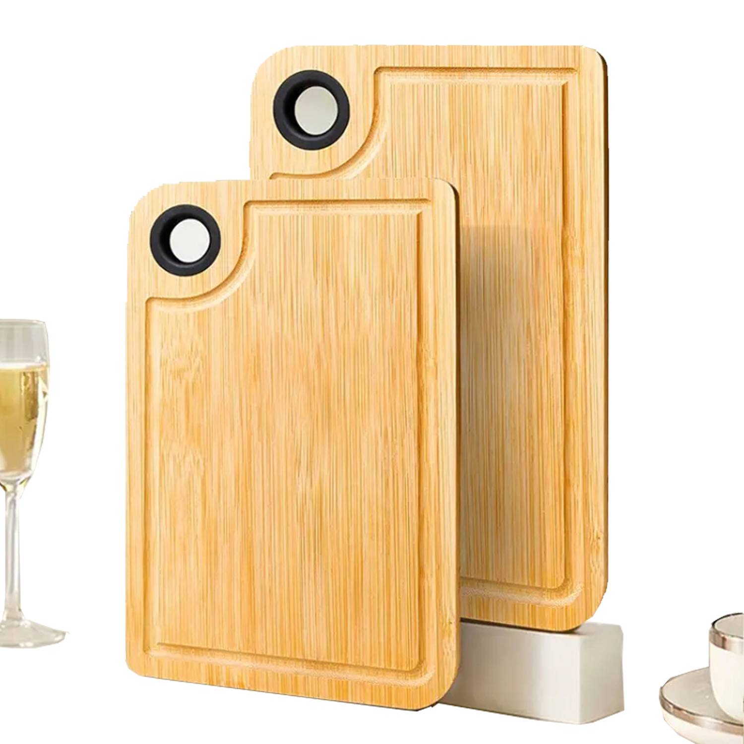 Double-Sided Household Bamboo Cutting Board w/ Groove 4