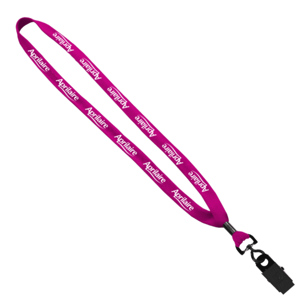 5/8" Polyester Shoelace Lanyard with Metal Crimp & Split-Ring 77