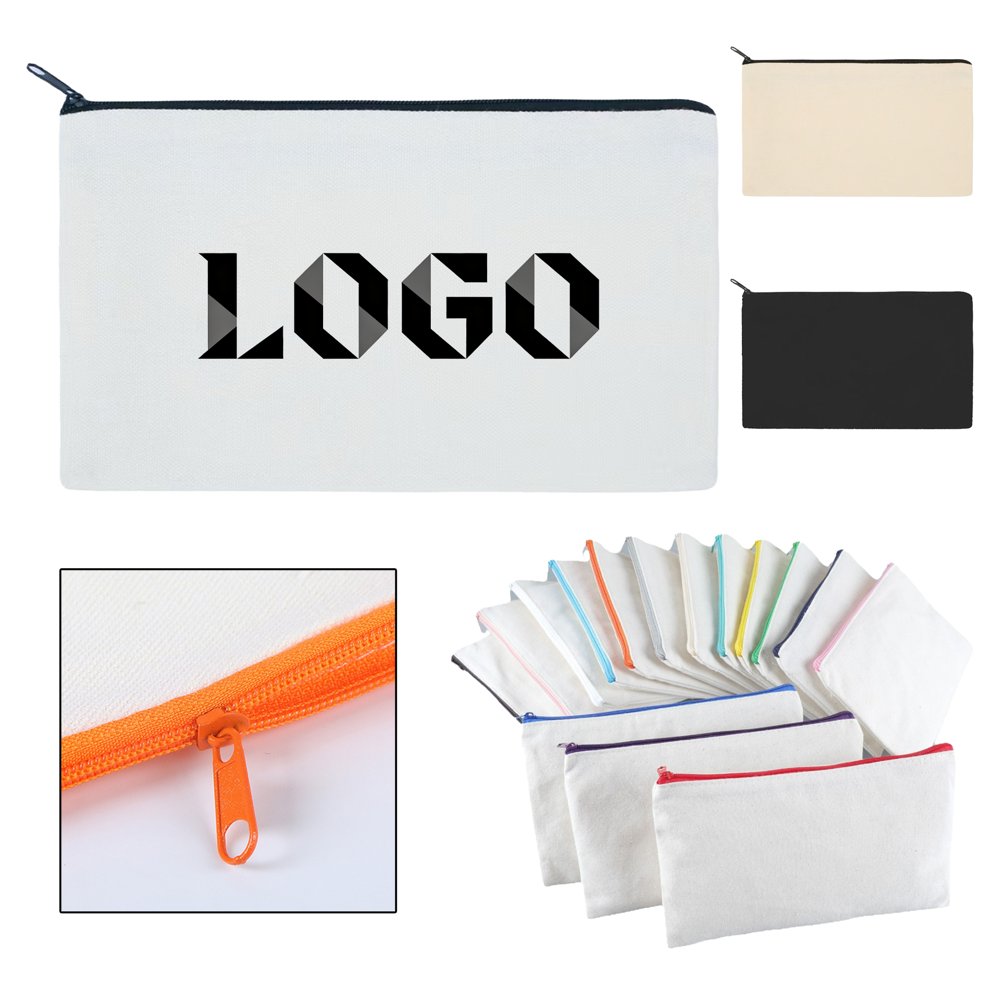 Portable Zippered Canvas Pencil Case 3
