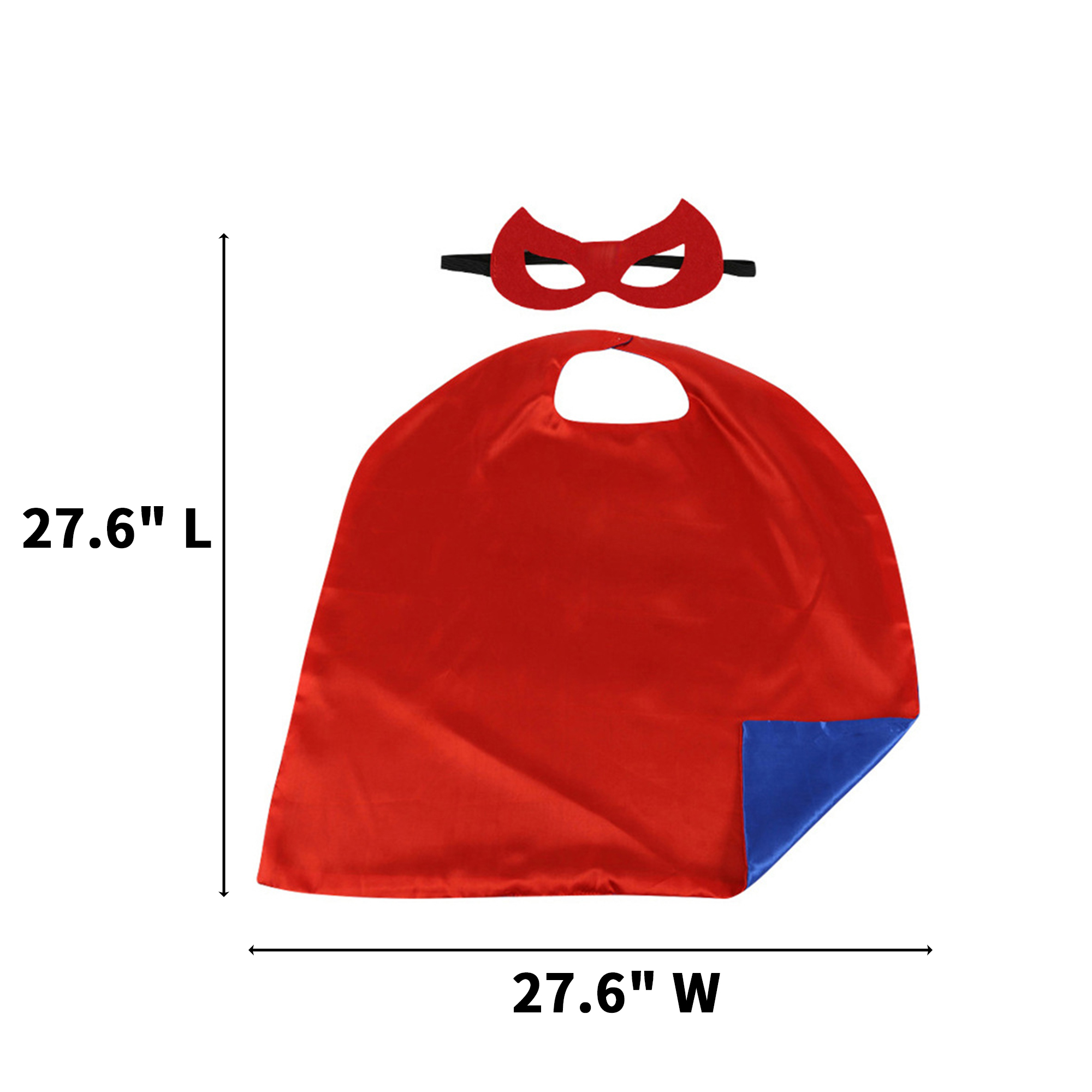 Satin Kid Cape Set With Eye Mask 27.6" x 27.6" 2