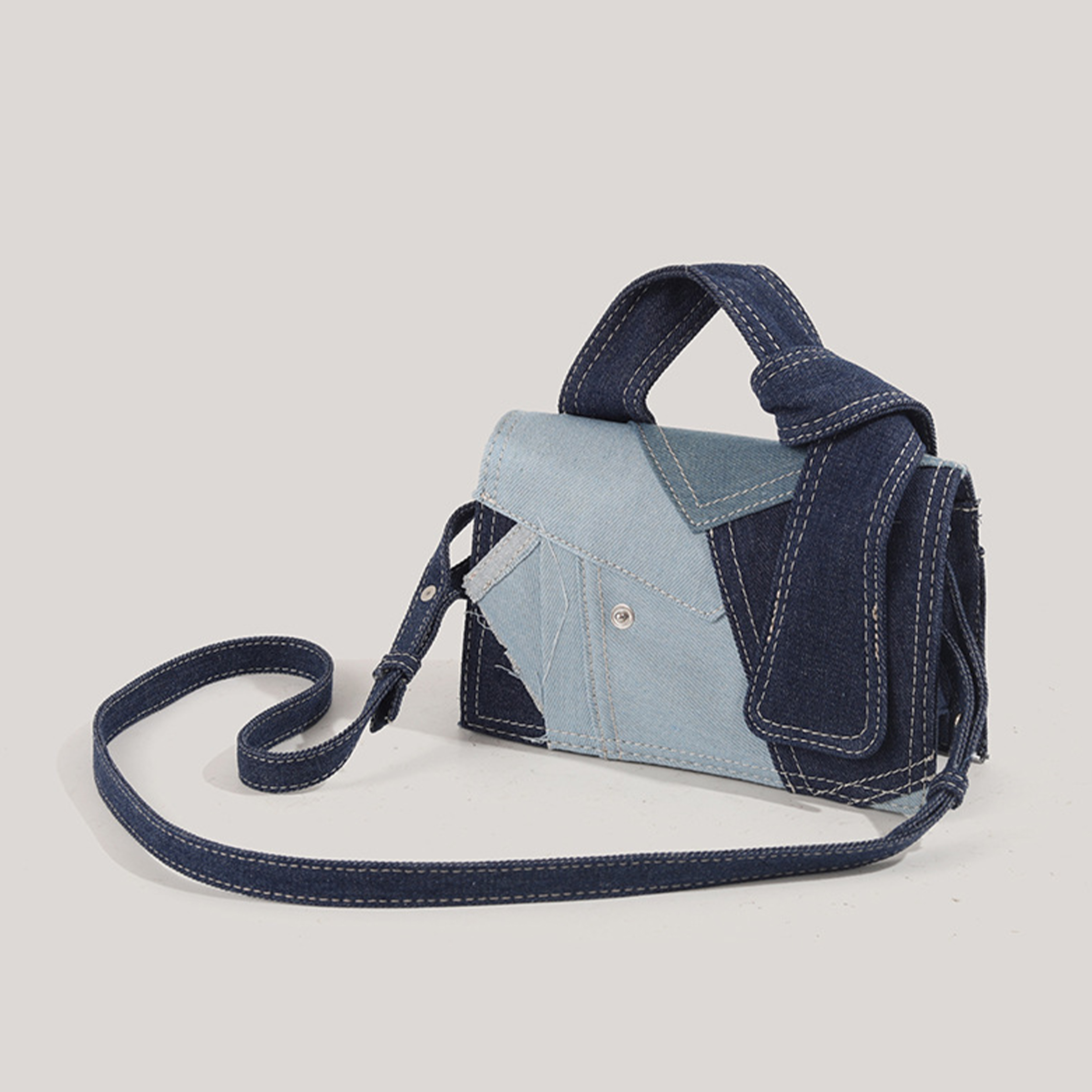 Denim Leisure Splicing Crossbody Bag 13