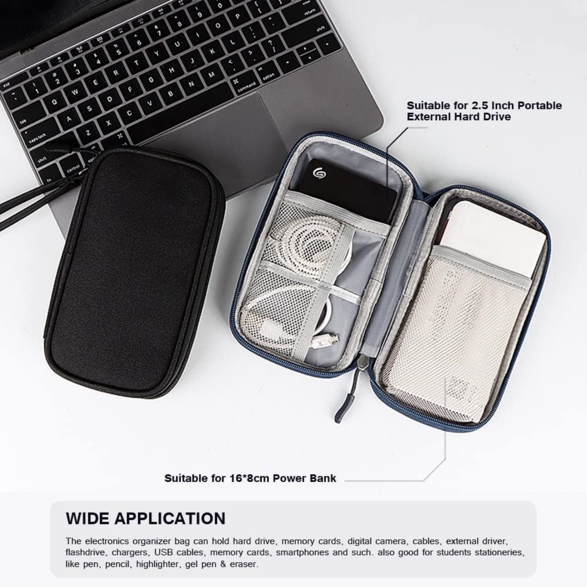 Travel Electronics Organizer Bag Pouch 3