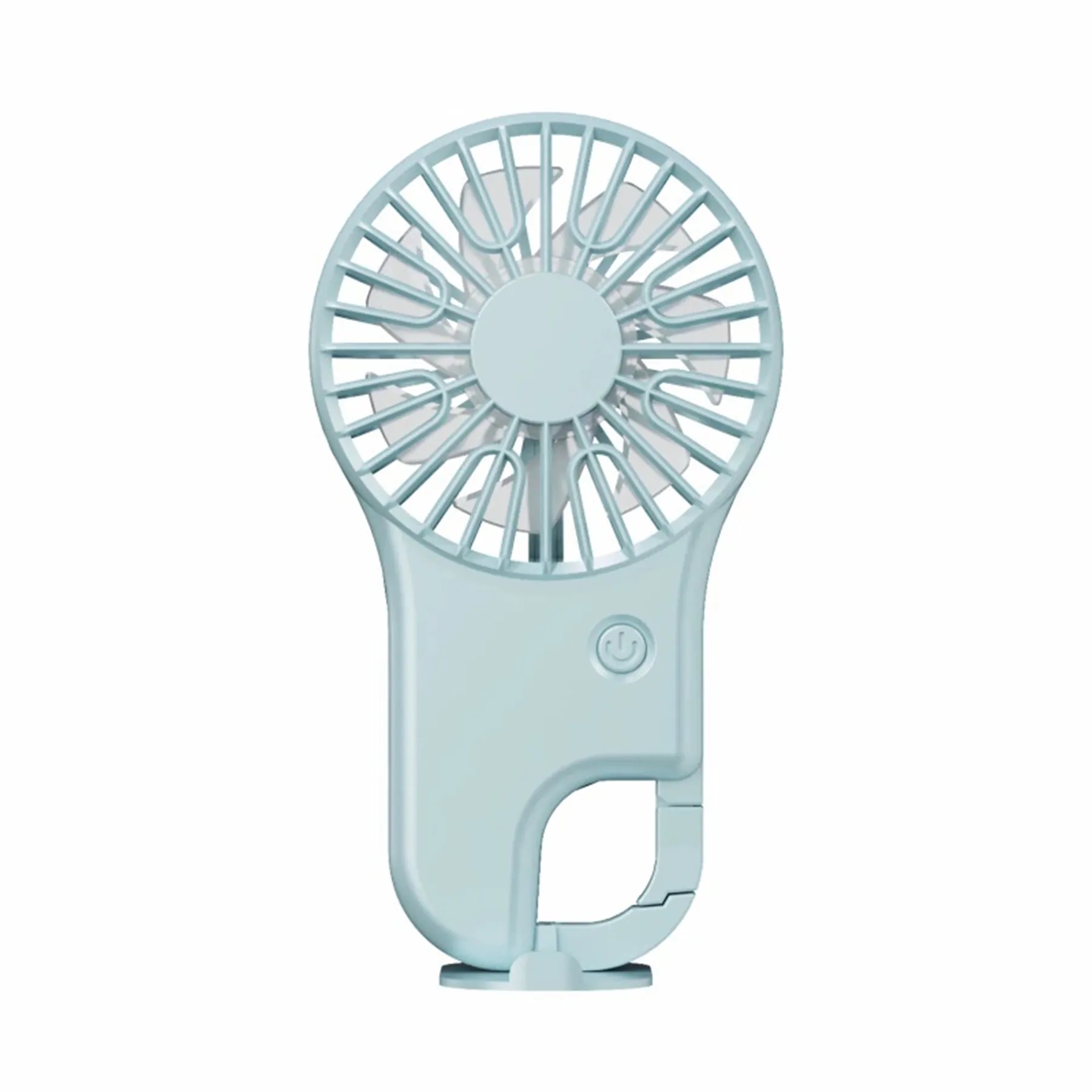 500 mAh Ultra-thin Hand Held Fan with Carabiner 2