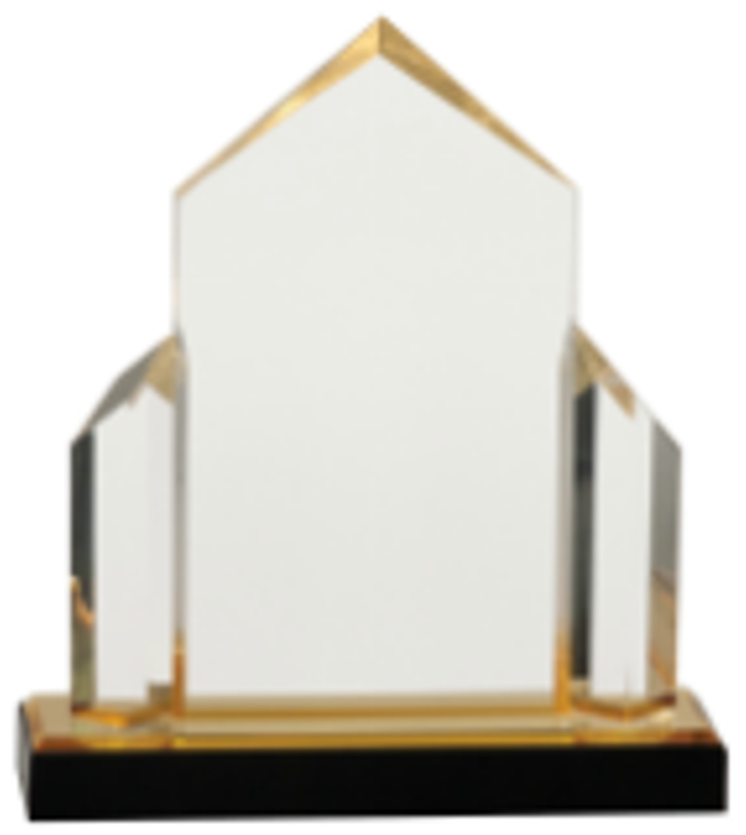 7" x 8" Gold Jewel Post Impress Award