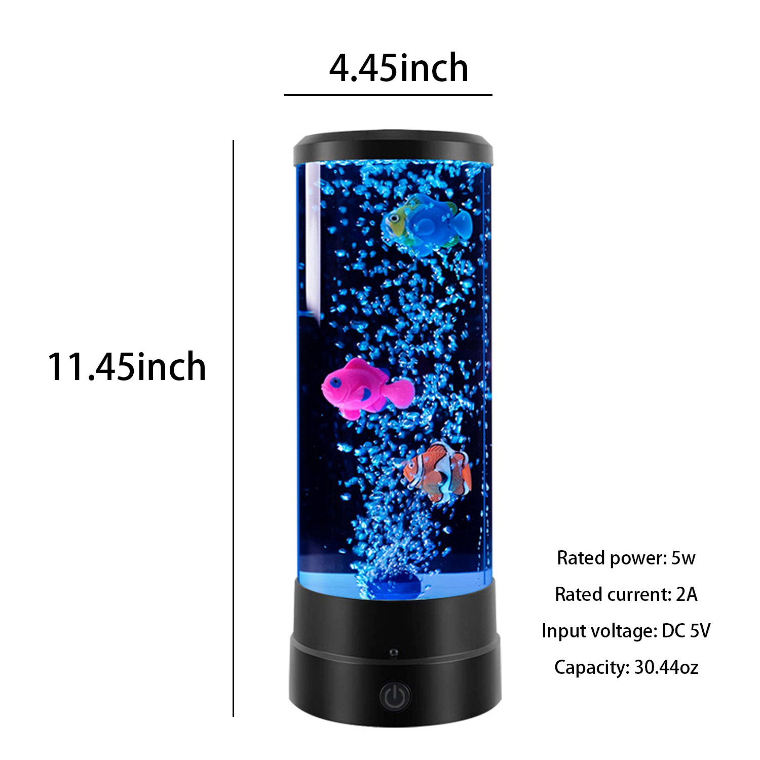7-Color LED Fish Bubble Night Light with Remote Control 2