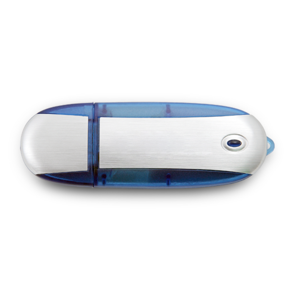 Lemont Brushed Aluminum Oval USB Flash Drive 44