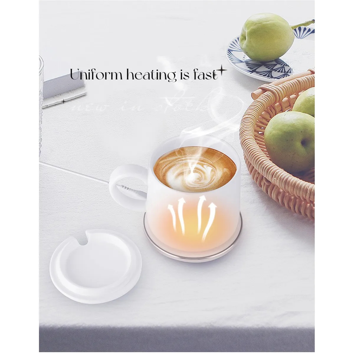 New Smart Heating Ceramic Warm Cup Set 3