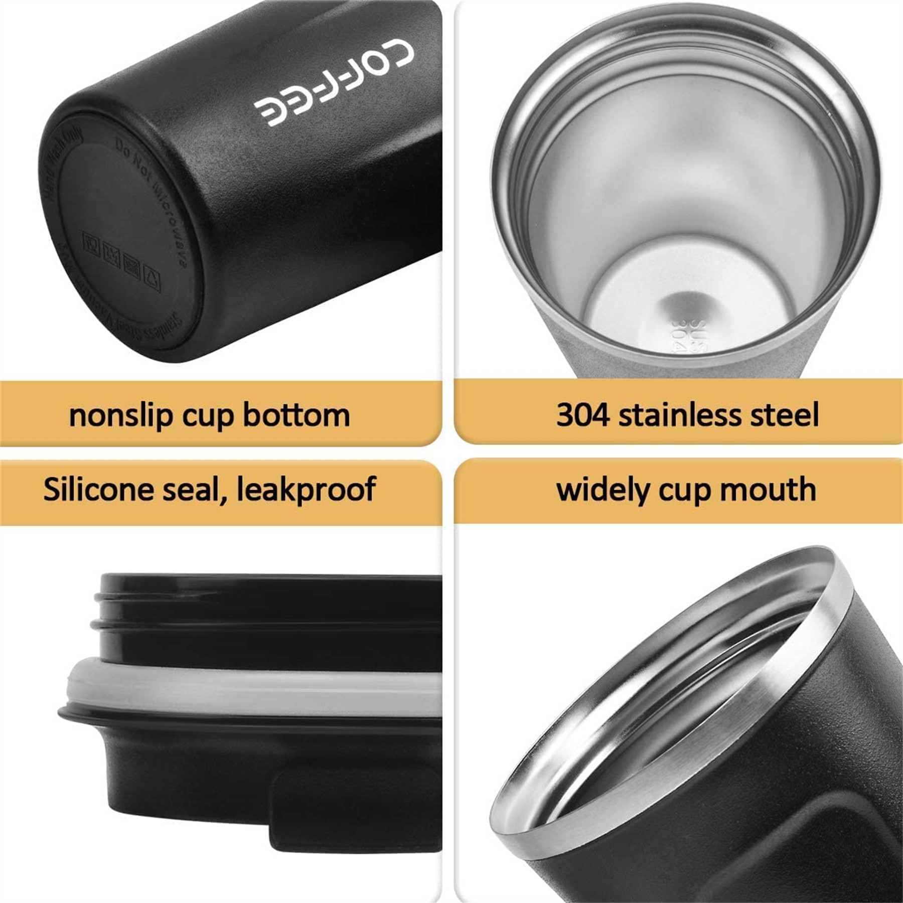 12 Oz Vacuum Insulated Coffee Travel Mug 4