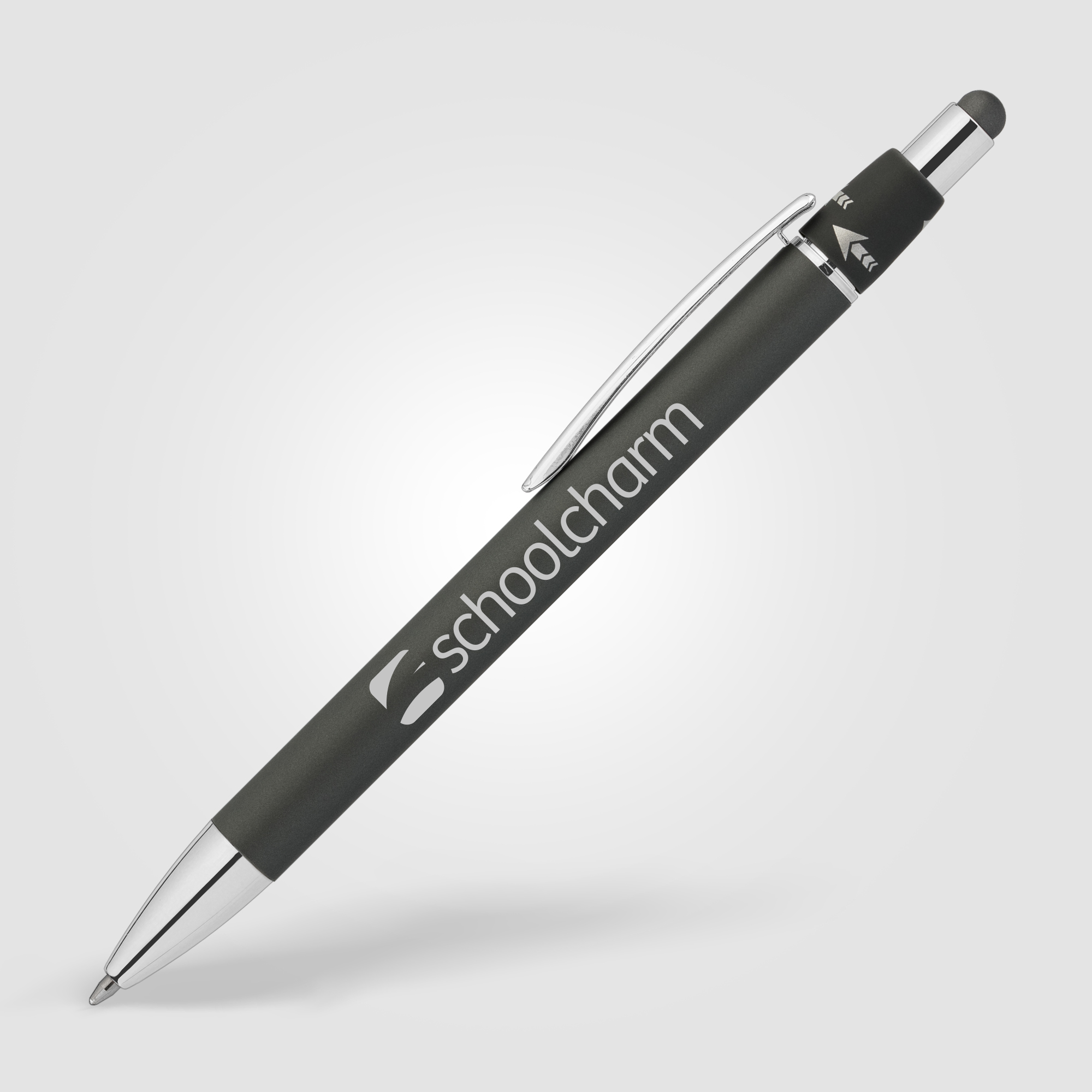 Orbit Spinner Chrome Metal Pen w/ Stylus 28
