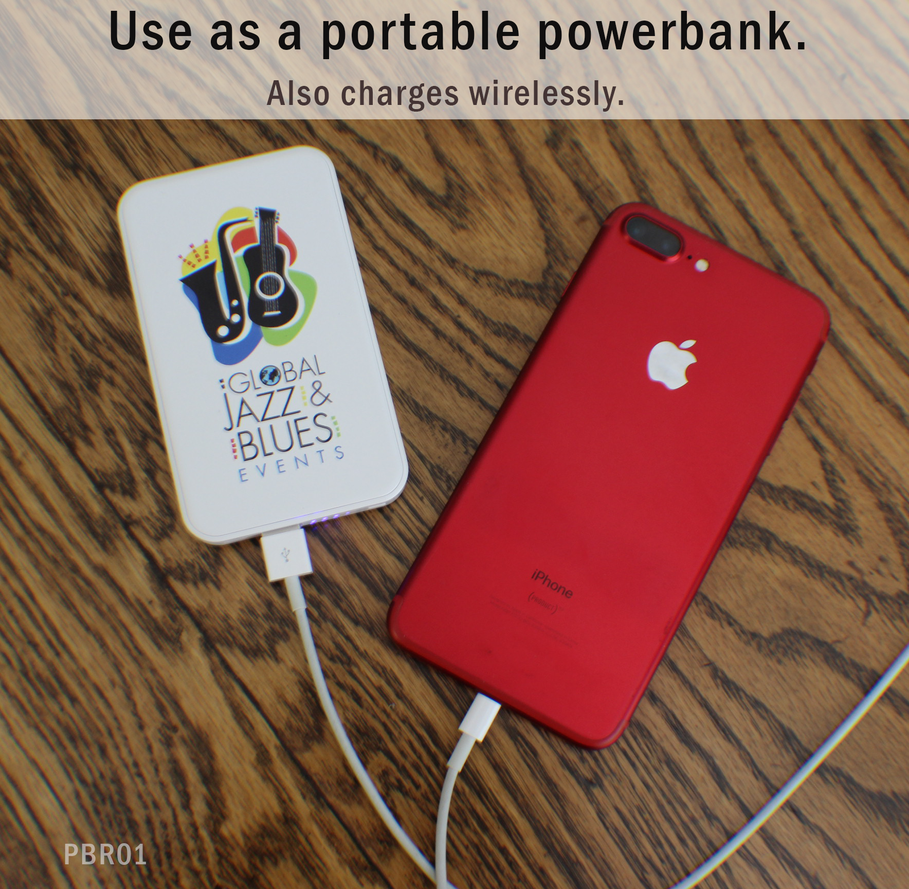 Wireless Charger/Portable Power Bank - White 4