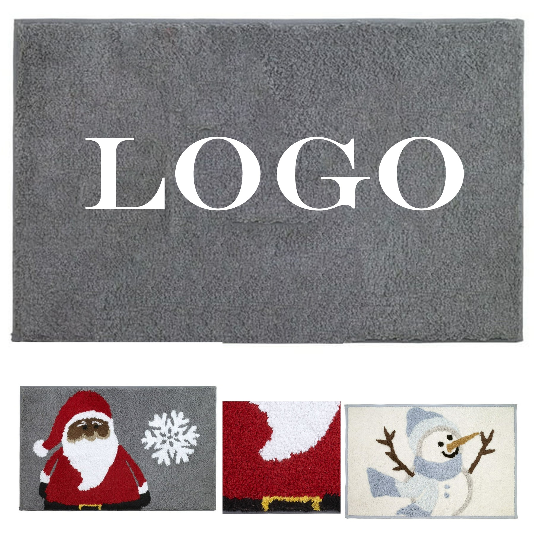 Absorbent Flocking Mat In Bathroom