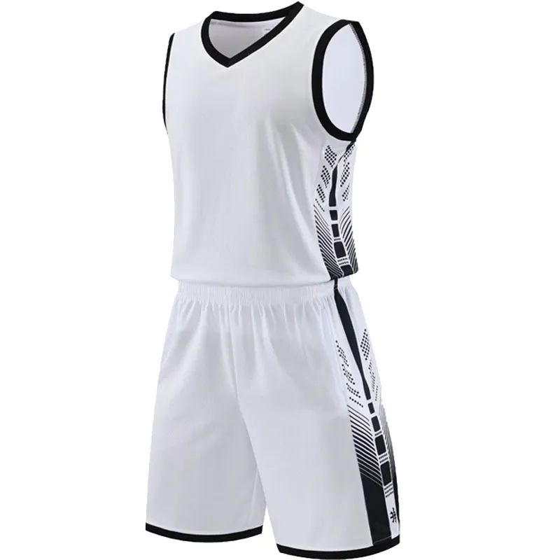 Boys Basketball Uniform V-Collar Jersey and Short 6